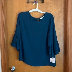 Teal 3/4 sleeve blouse